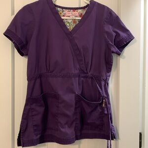 Koi S scrub top, purple